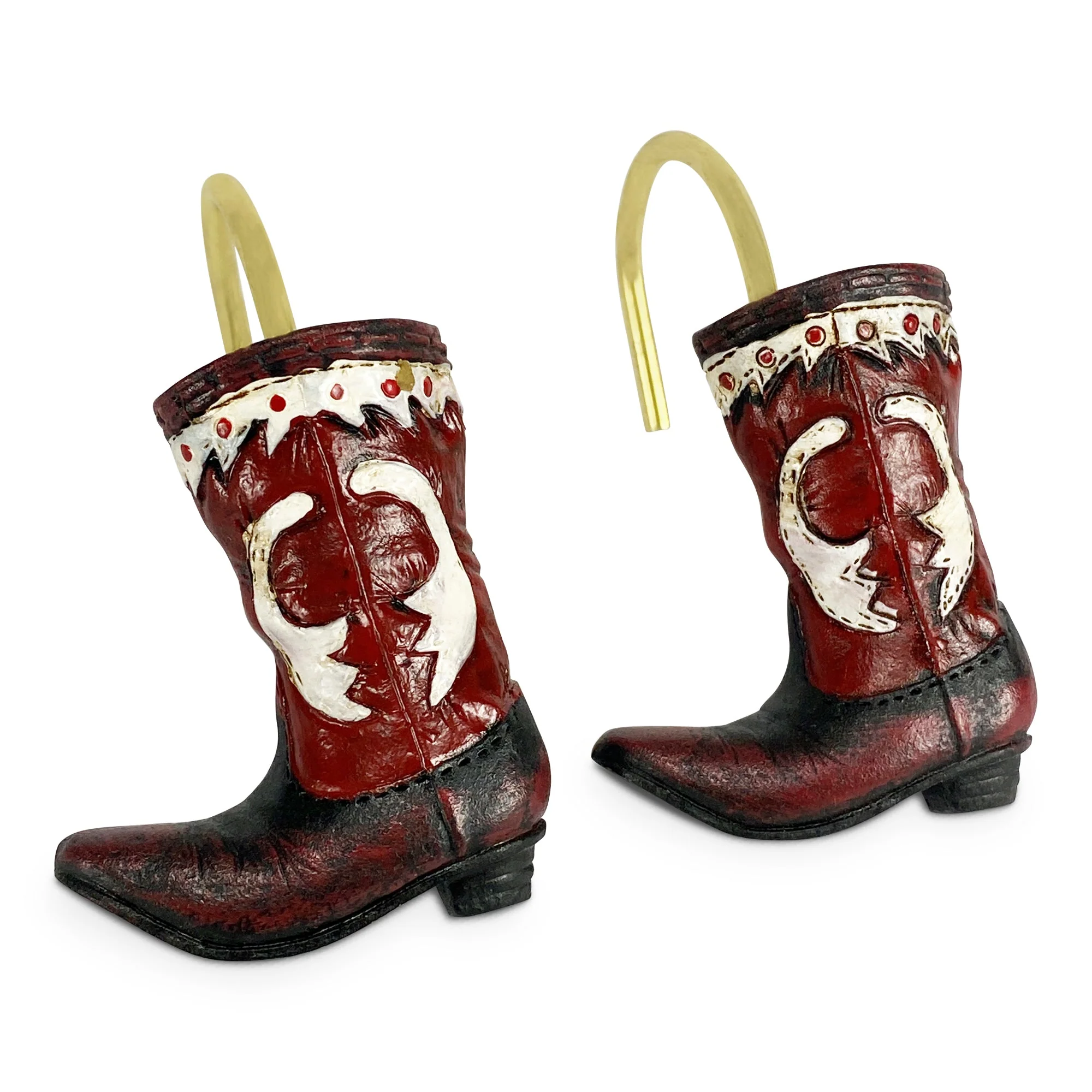 Innovative Shower Curtain Hooks-Cowboy Boot Fashionable