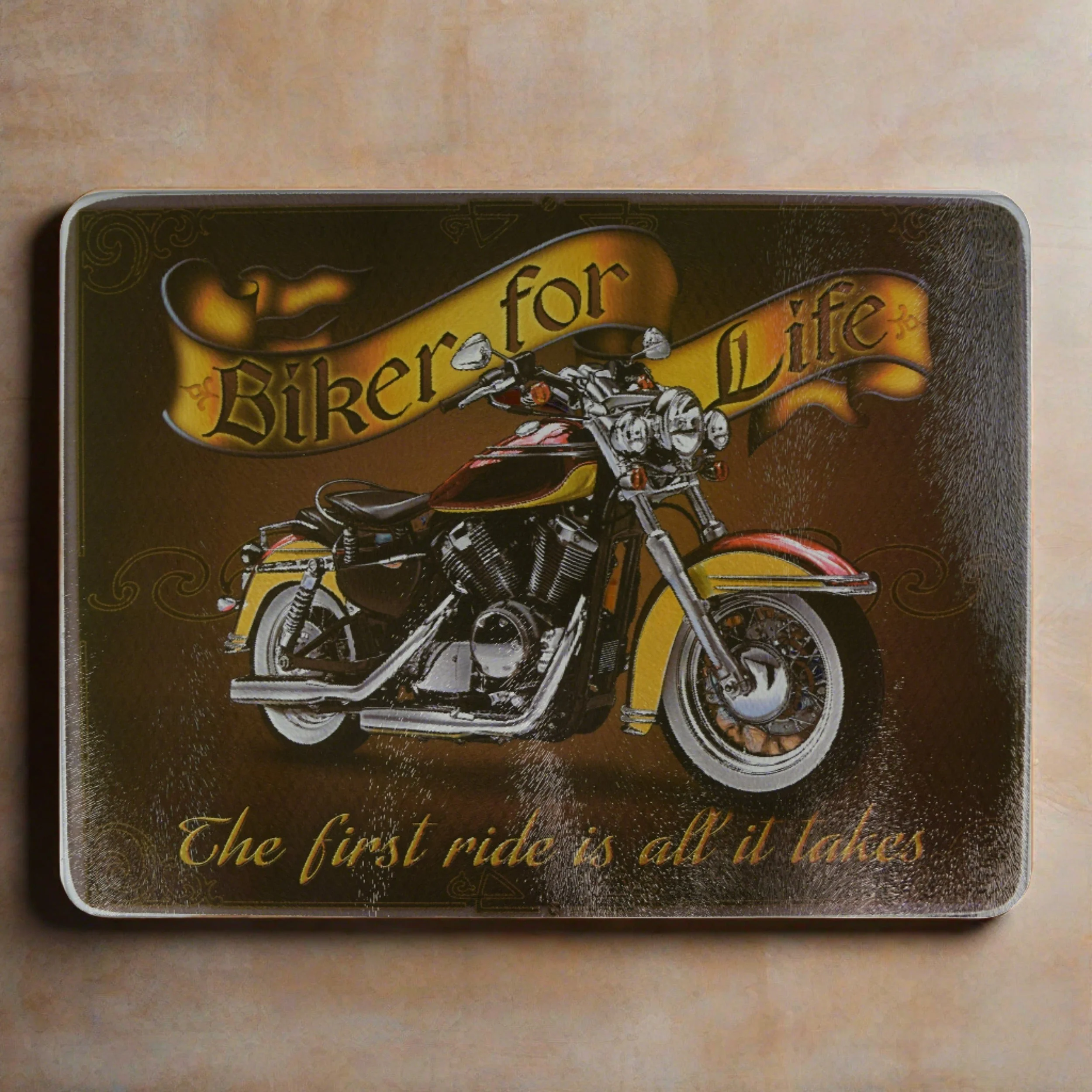 Clean Cutting Board 12in x 16in-Biker for Life Enhanced