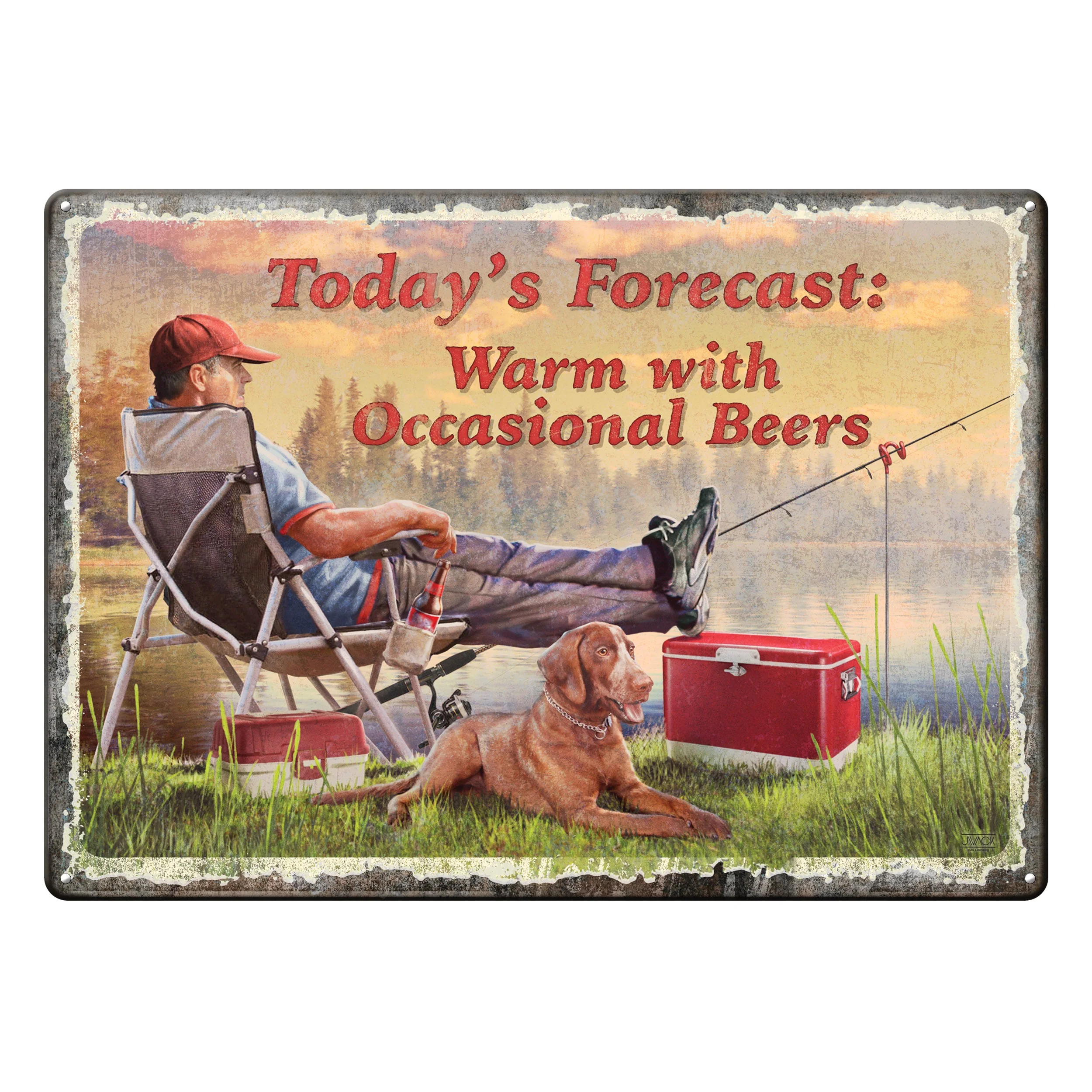 Relaxed Tin Sign 12in x 17in-Warm Ocasional Recyclable