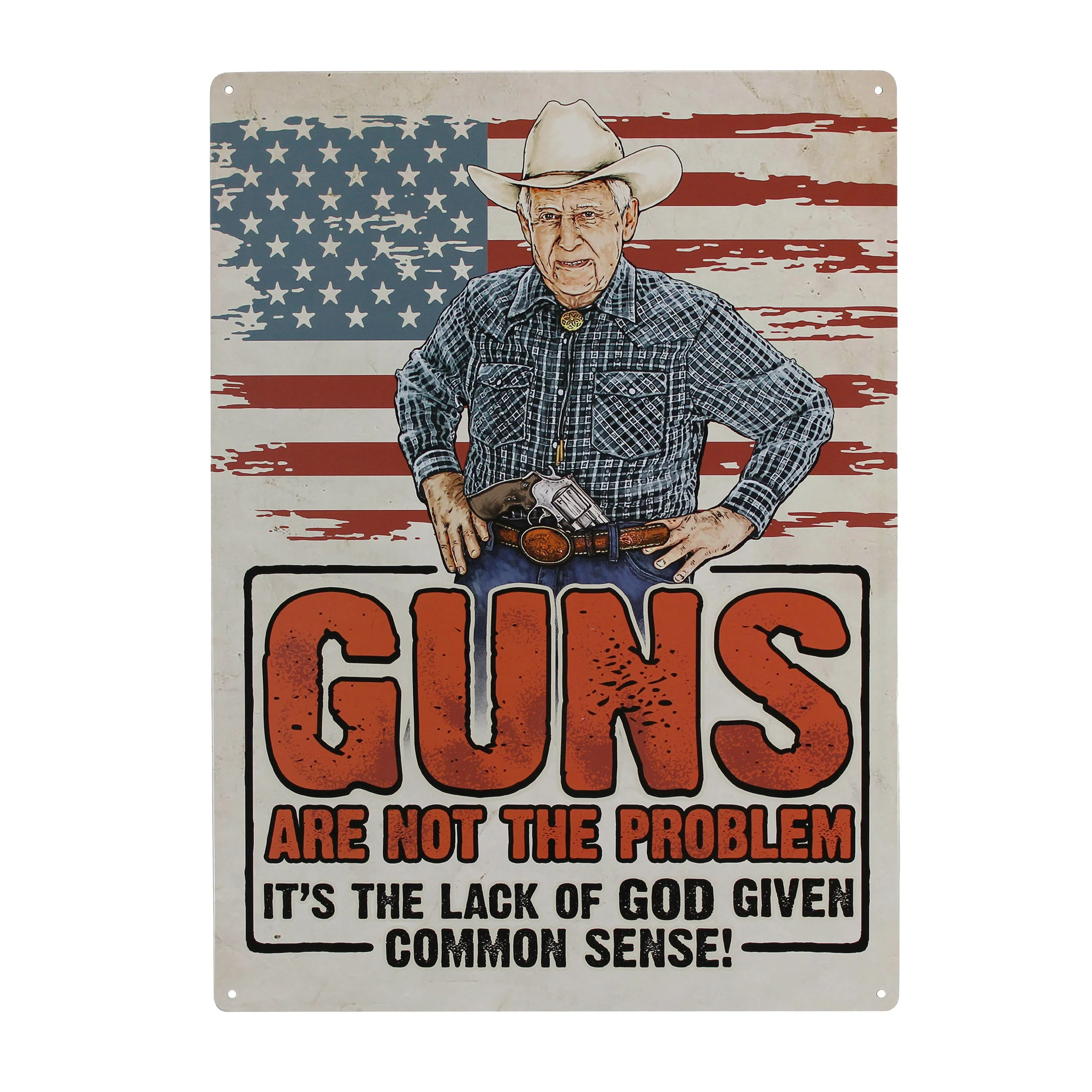Responsible Tin Sign 12in x 17in-Guns Are Not The Problem Authentic