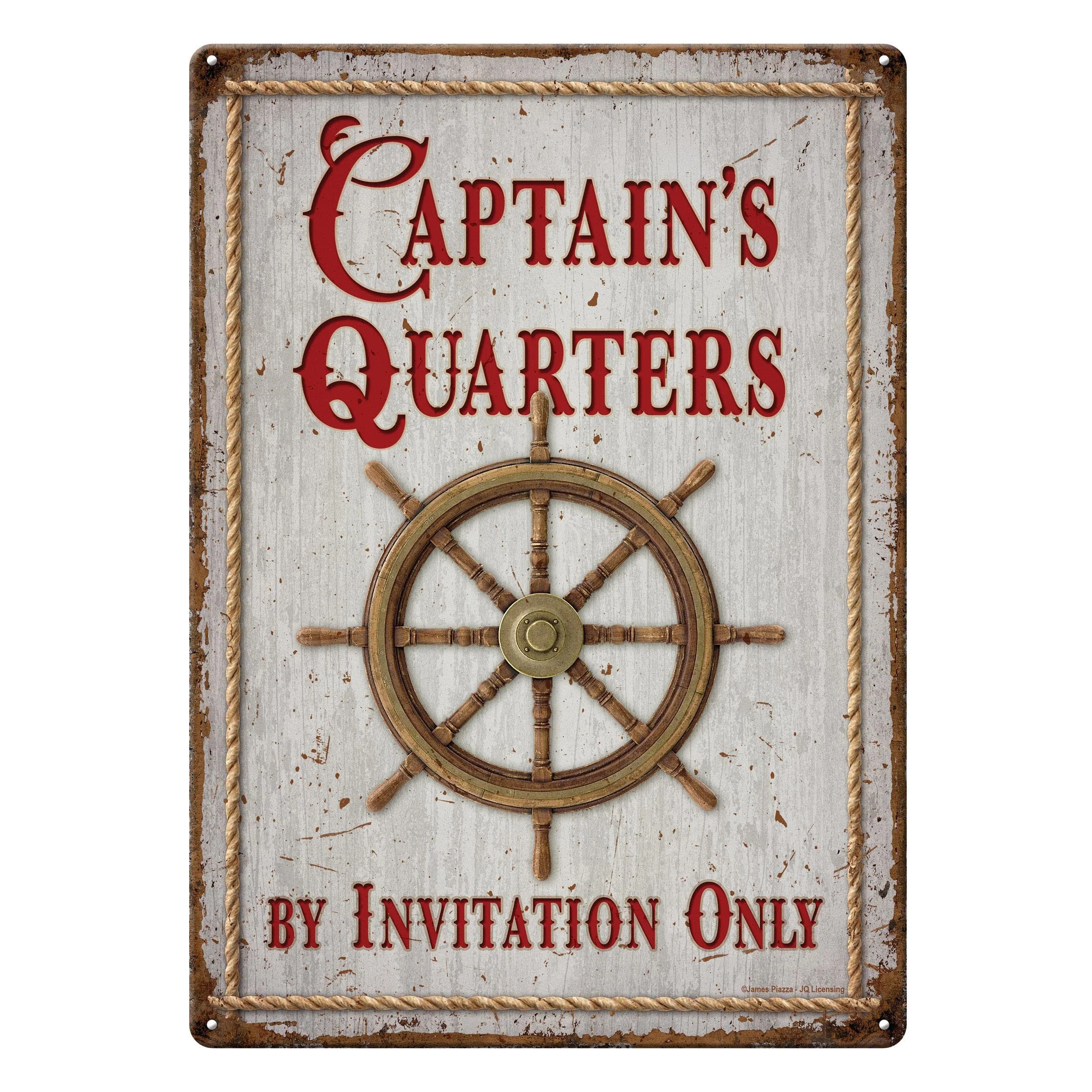 Advanced Tin Sign 12in x 17in-Captain's Quarters Casual