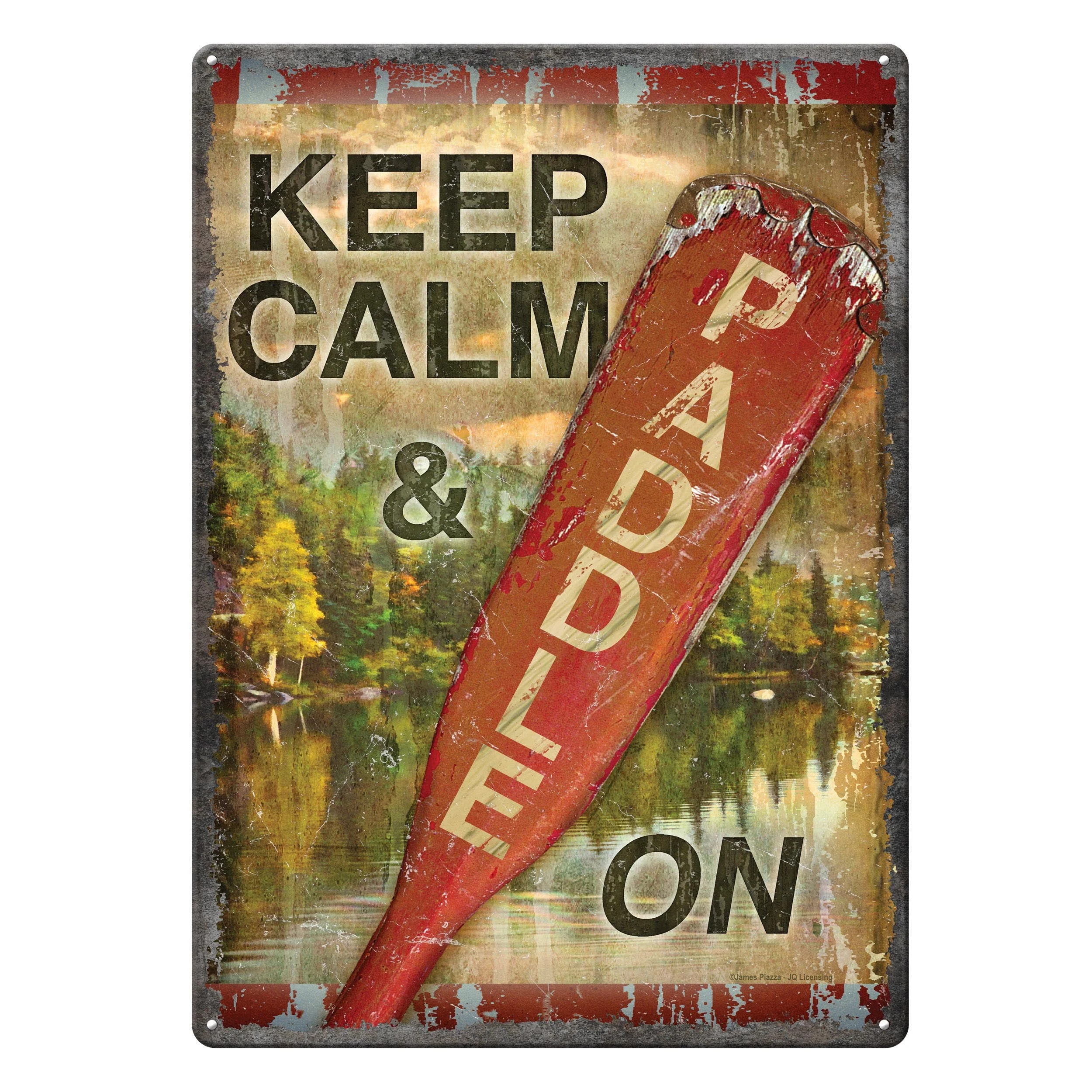 Responsible Tin Sign 12in x 17in-Calm Paddle Natural