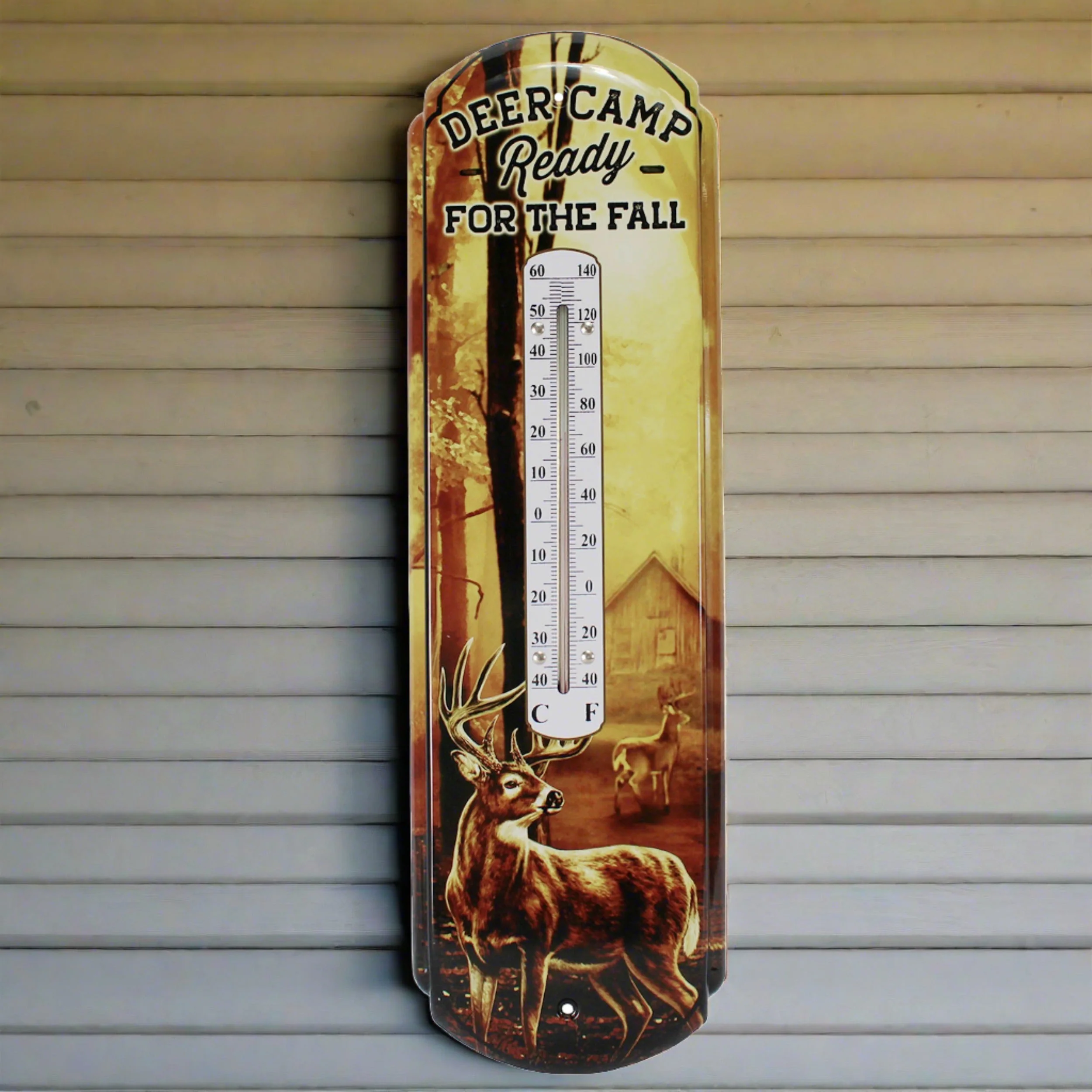Safe Tin Thermometer-Deer Camp 2 Easy-to-Use