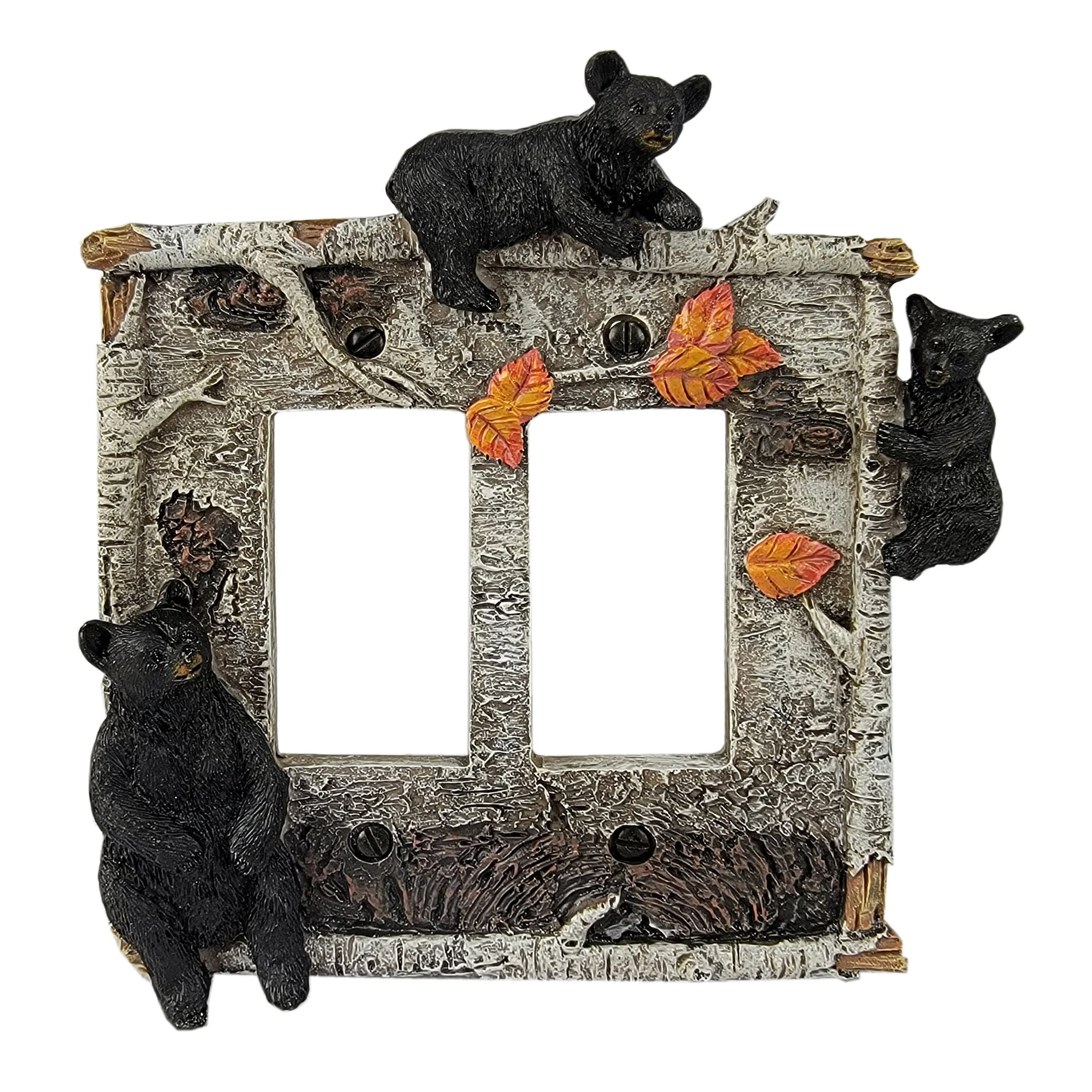 Casual Electrical Cover Plate Double-Birch Bear Elite