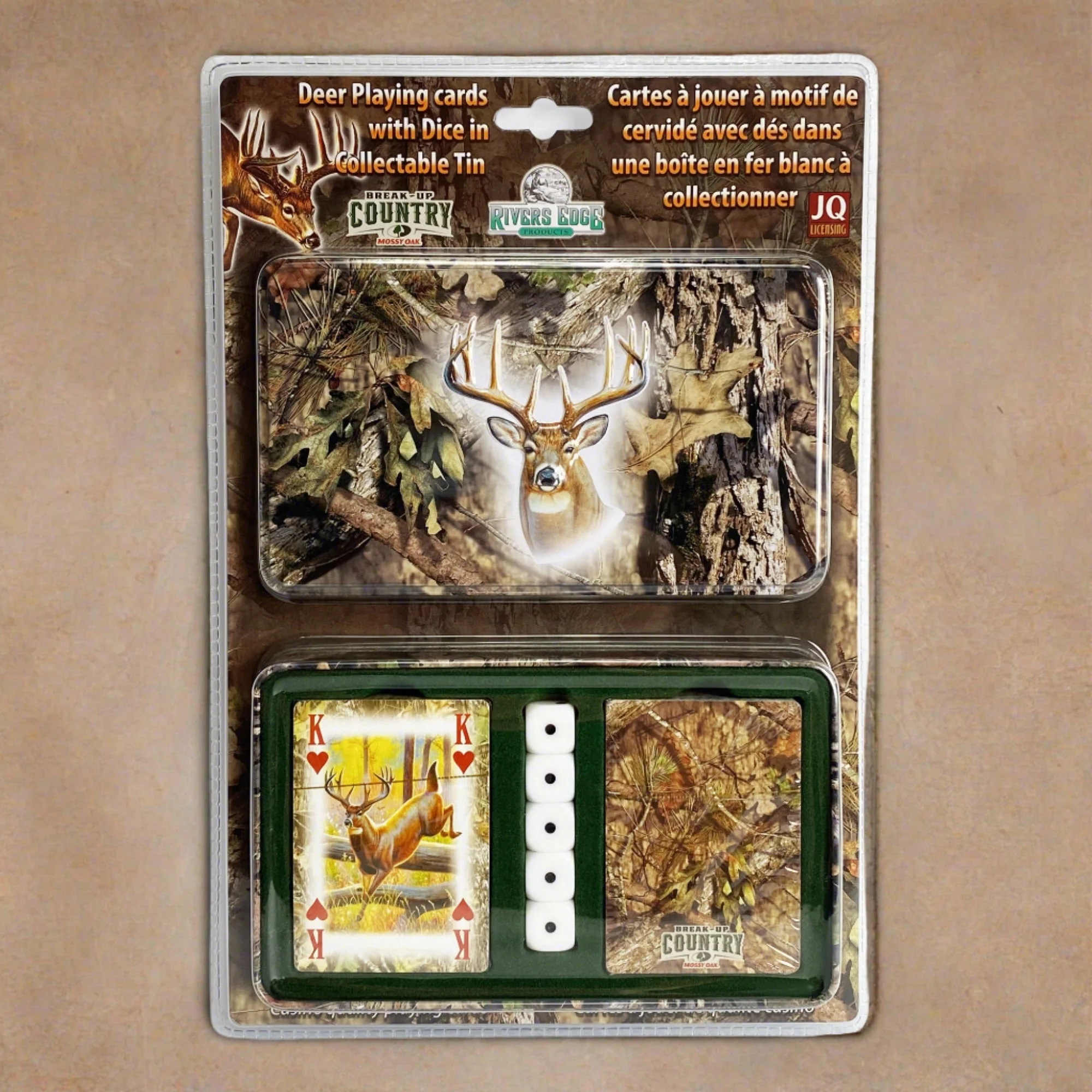 Breathable Playing Cards and Dice in Tin-Mossy Oak Deer Efficient