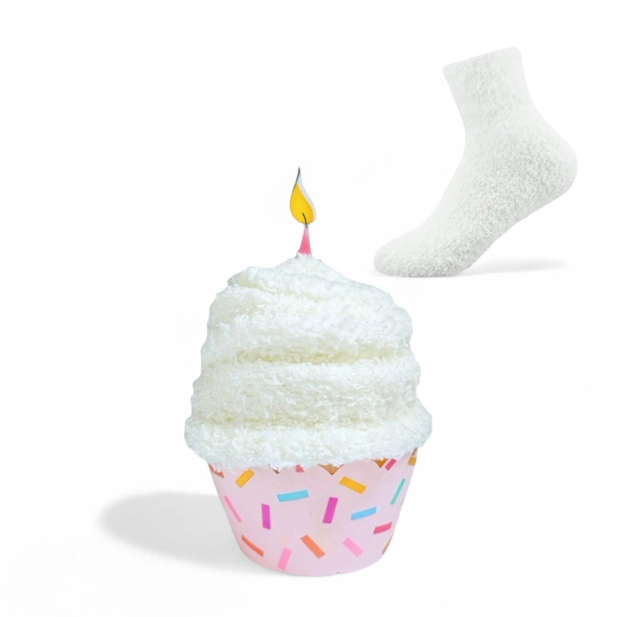 Exceptional Cozy Cupcake Socks - Candle Topper Sustainable