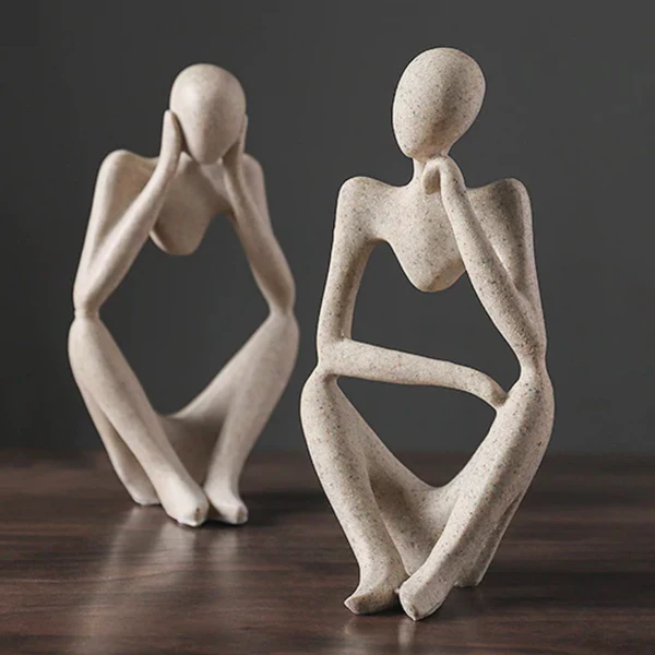 Exceptional Modern Abstract Thinker Figurine High-End