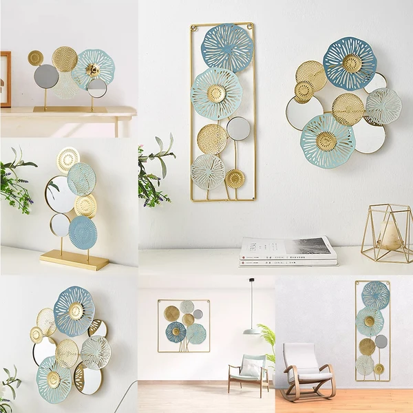 Prestigious Chic Flower Round Metal Wall Art Convenient