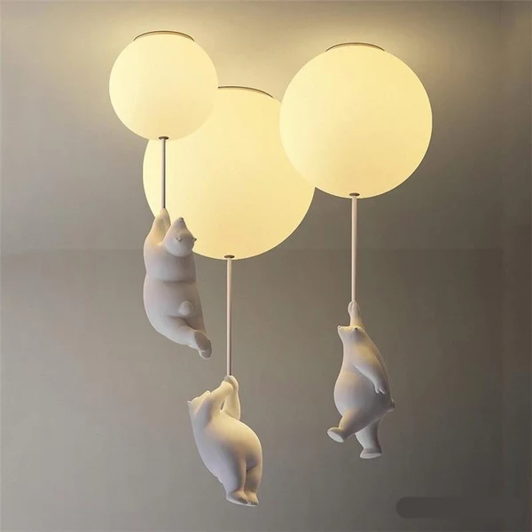 Professional Nordic Bear Ceiling Light Elegant