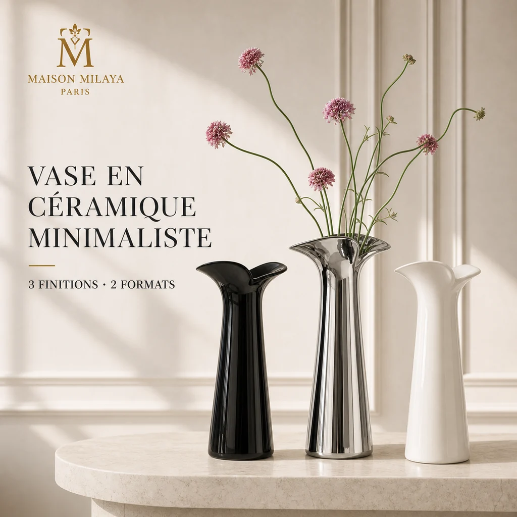 Elite Vase en Céramique Minimaliste – Maison Milaya Original Design