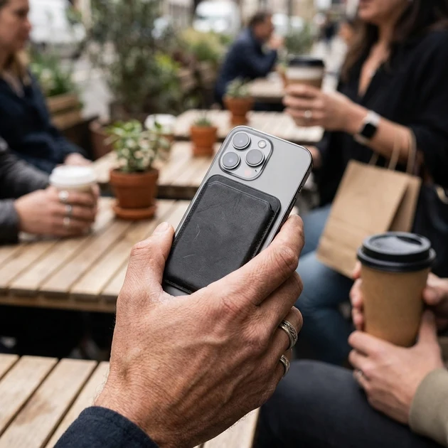 Reliable Magnetic Leather iPhone Card Holder First-Class