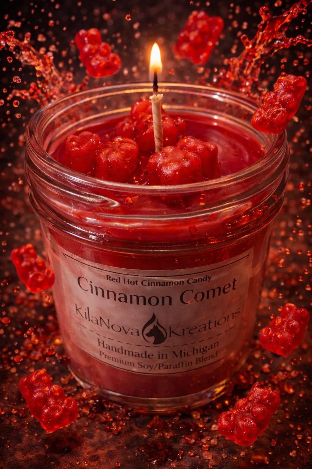 Carefully Designed Cinnamon Comet - Hot Cinnamon Candies Candle Pure
