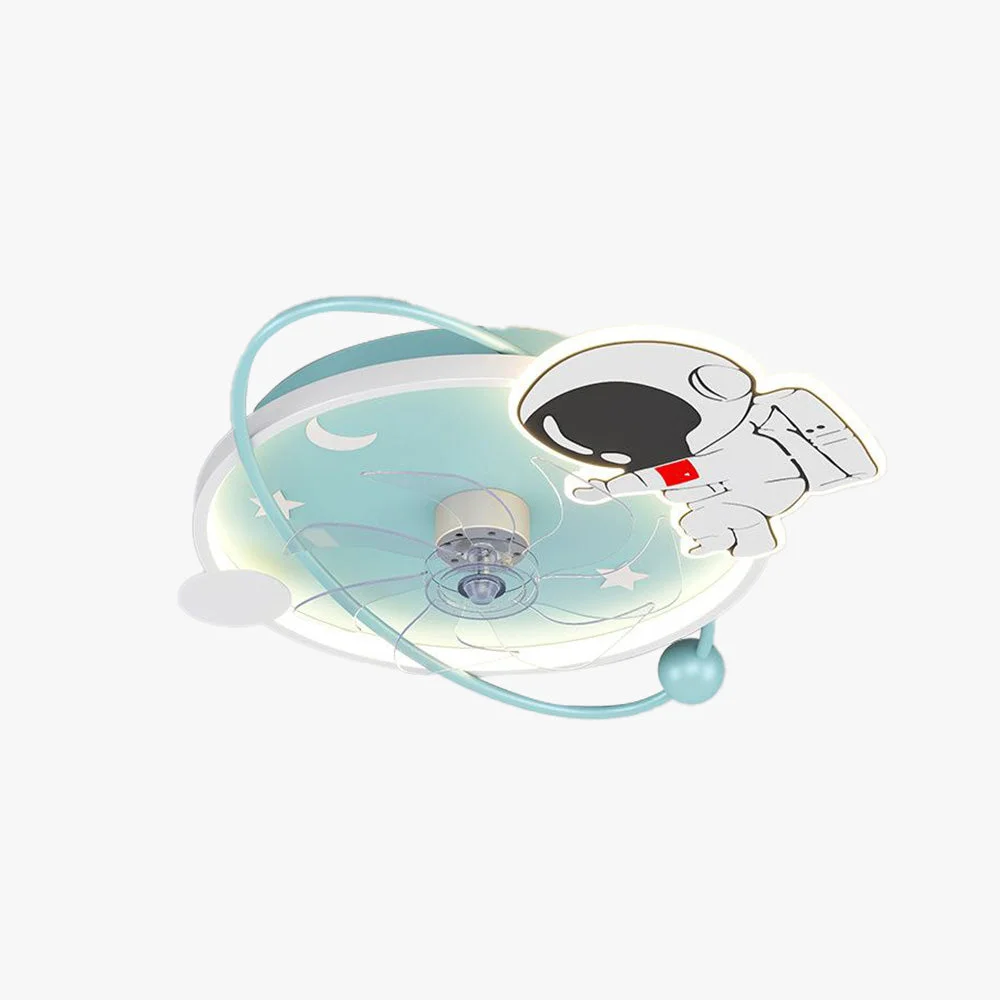 Clean Fateh Deckenventilator mit Beleuchtung Astronaut 3 Stile Farben ∅50 58CM Recyclable