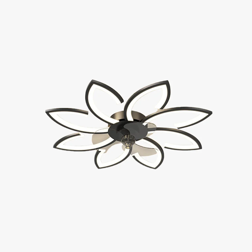 Relaxed Hana Deckenventilator mit Beleuchtung Blume 3 Farben ∅65 68 79 90CM User-Friendly