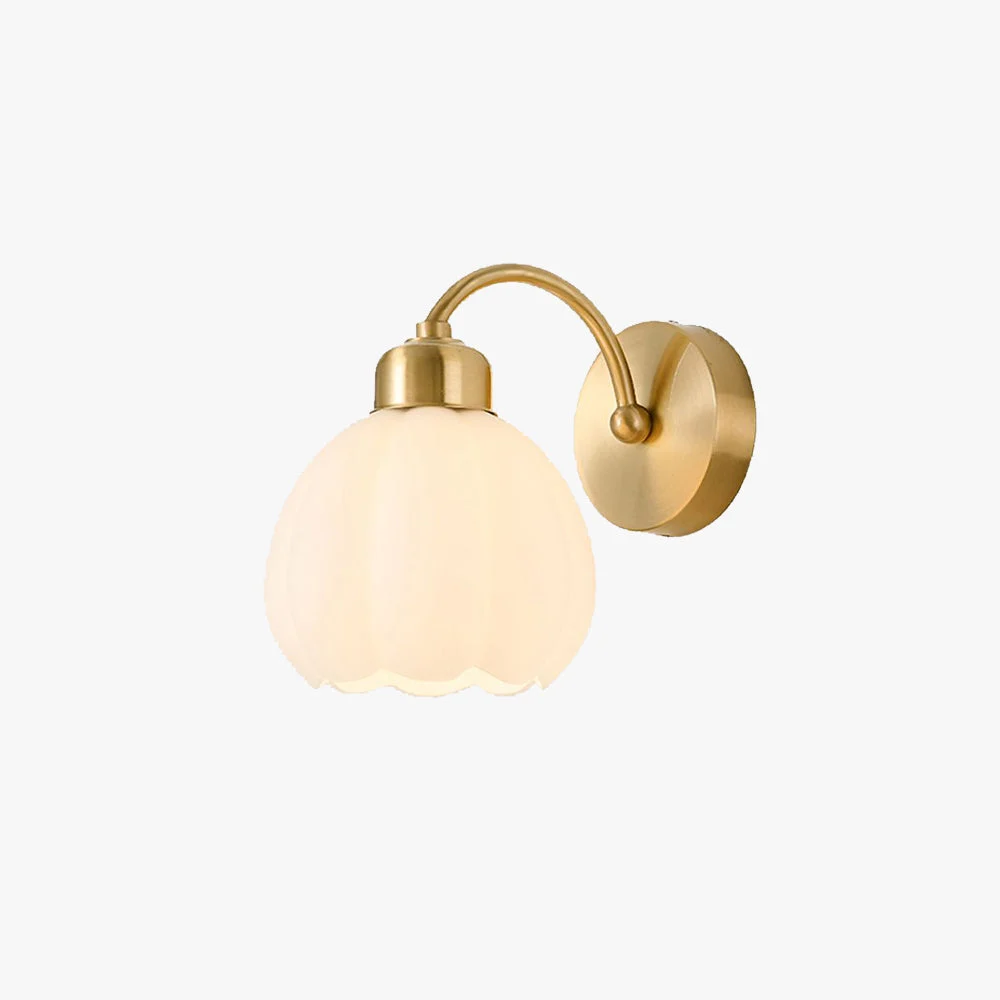 Prestigious Lily Spiegelfront Wandleuchte Blume ∅15CM Pure