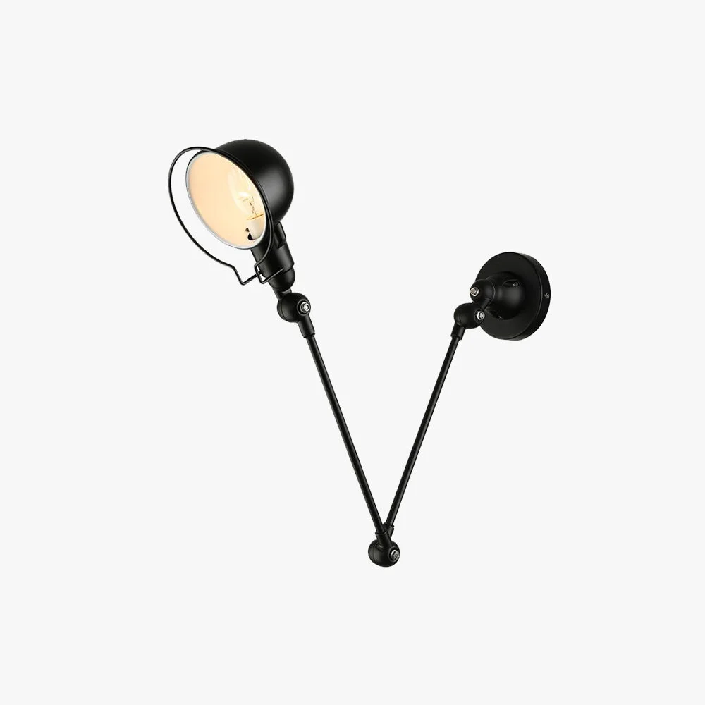 Stylish Brady Black Bowl Verstellbare Wandleuchte Metall 2 Farben Professional