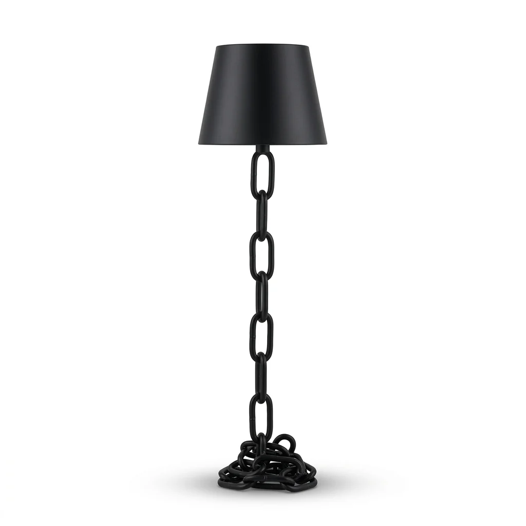 Next-Generation Sculptural Chain Table Lamp Warm Rechargeable Glow Classic