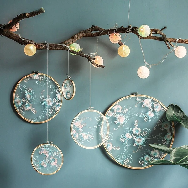 Effective Floral Embroidery Wall Decor Clean