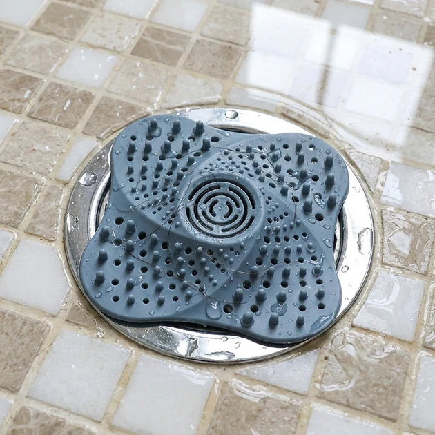 Healthy Spiral Shower Drain Hair Catcher Solid