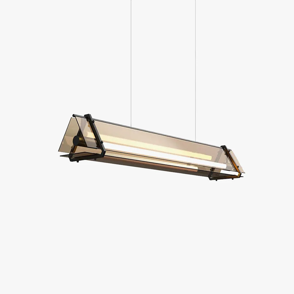 Sustainable Edge Industrielle Dreieckige Pendelleuchte Metall Glas Environmentally Friendly