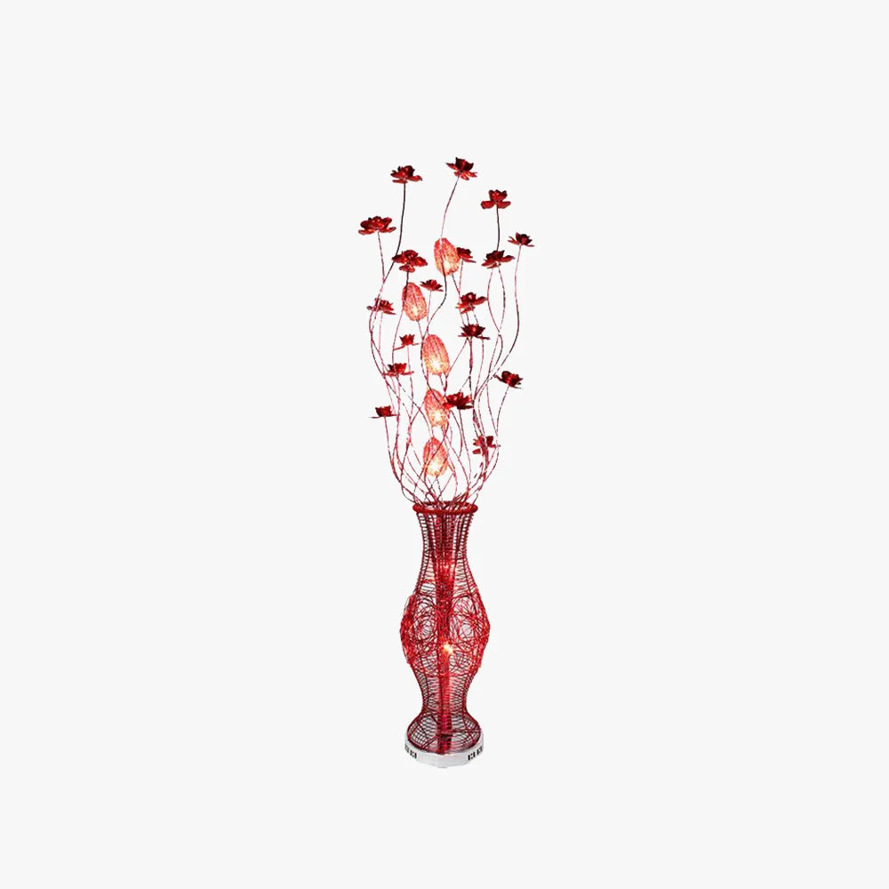 Fashionable Bella Blumenvase Rote Stehlampe 150CM Lang Recyclable