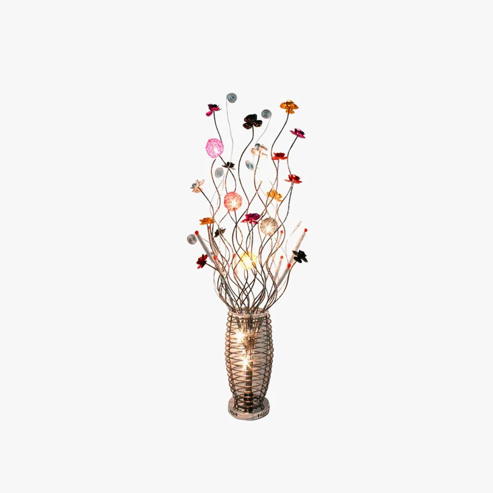 Excellent Bella Blumenvase Silberne Stehlampe 150CM Lang Premium Material