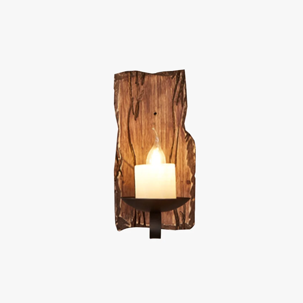Innovative Austin Rechteckige Kerze Wandleuchte Holz Metall Lightweight