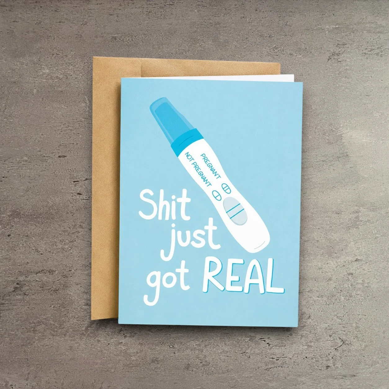 Functional Shit Just Got Pregnancy Card World-Class