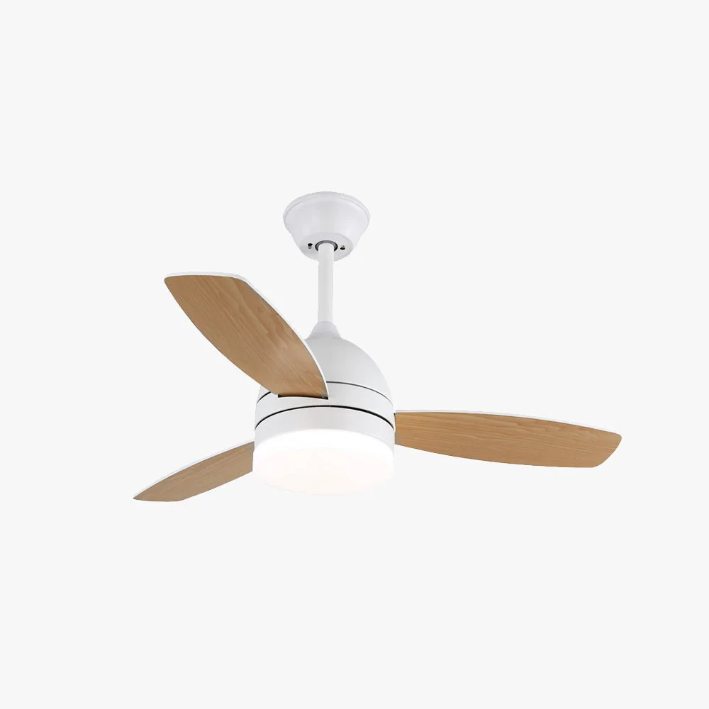 Sophisticated Haydn 3-Blatt-Deckenventilator mit Beleuchtung Metall Holz 2 Farbe ∅107CM Genuine