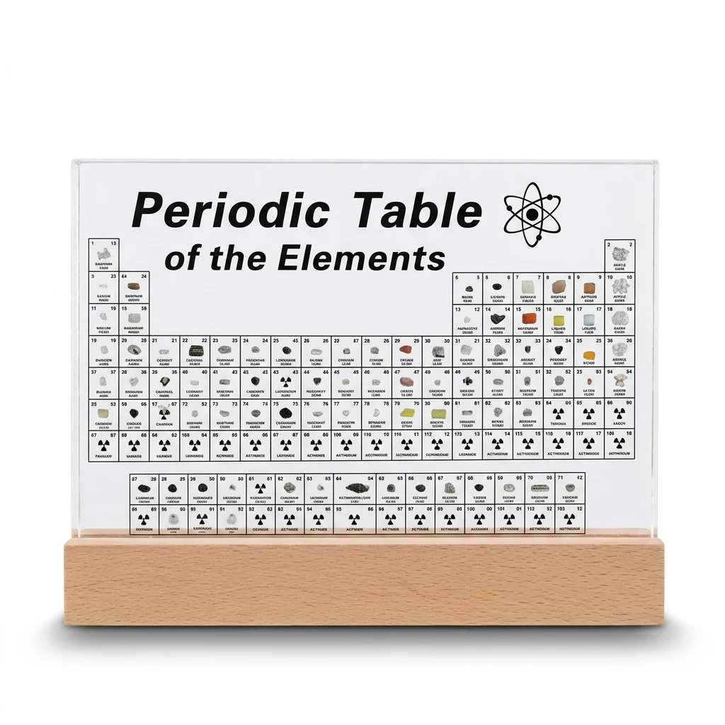 Flexible Acrylic Periodic Table Display Etched Desk Piece Original