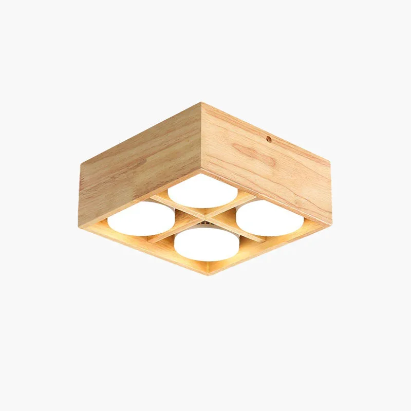 Premium Ozawa Einfache LED Deckenleuchte aus Holz für Wohnzimmer Schlafzimmer Quality