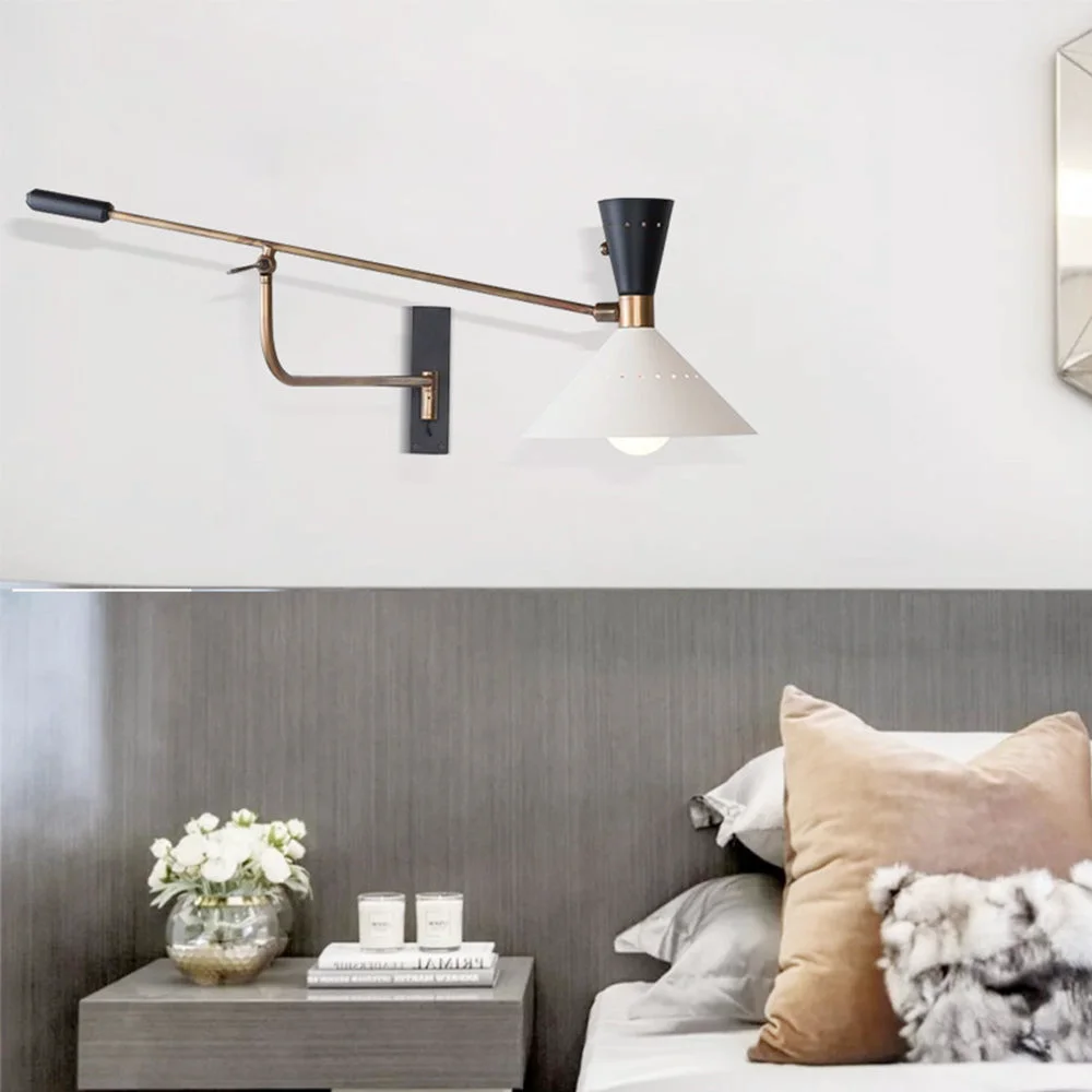 Fashionable Modern Metal Cone Shade Wall Lamp Durable