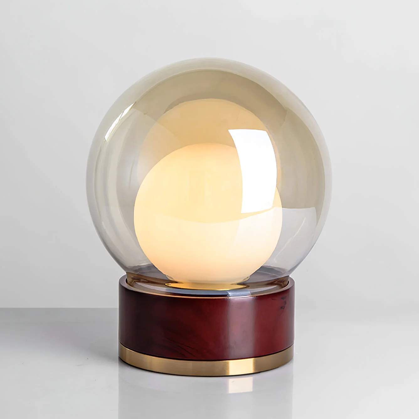 Easy-to-Use Modern Rigel Round Glass Table Light Refined