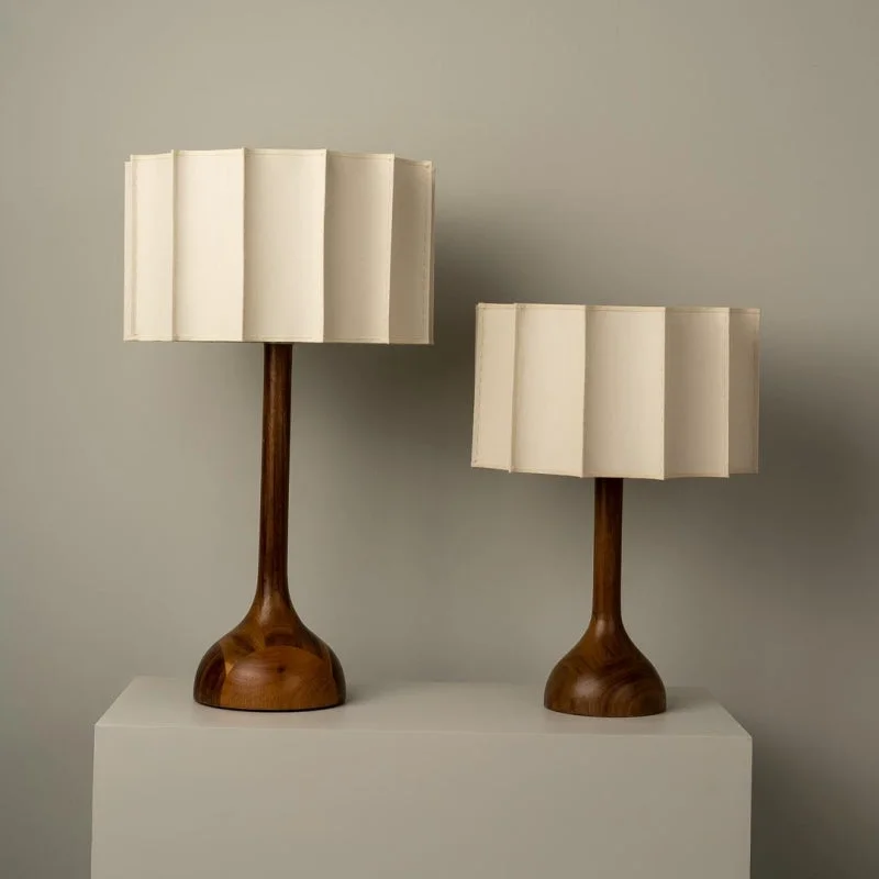 Breathable Wabi Sabi Designer Wood Table Lamp Luxury