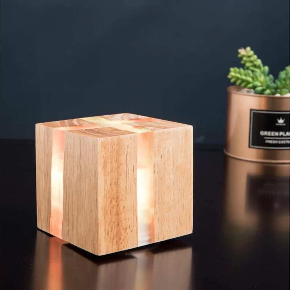 Dependable Solid Wood Art Crackle Table Lamp Eco-Friendly