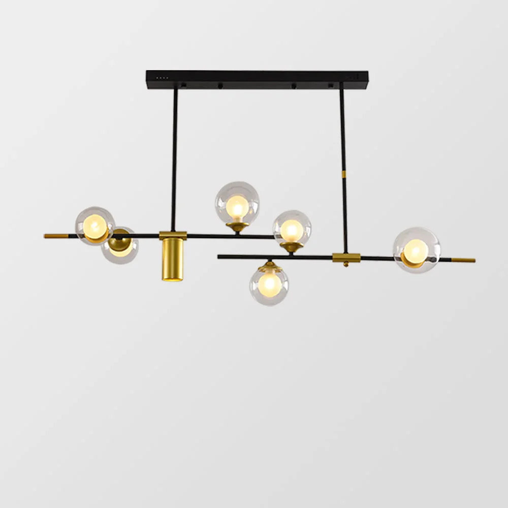 Natural Brass Contemporary LED Chandelier Sputnik Chandelier 7-Light
