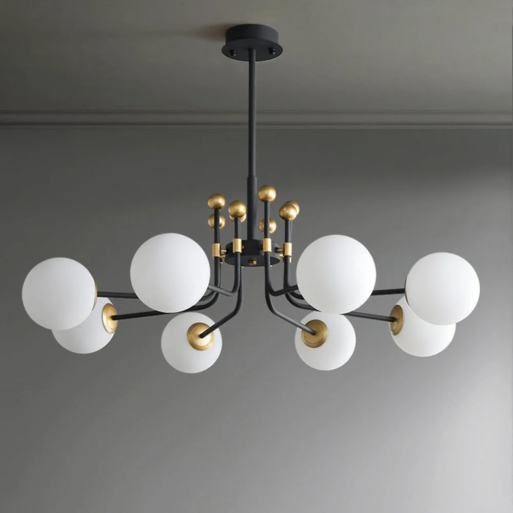 Healthy Black Gold Sputnik Chandelier Modern Pendant Light Durable