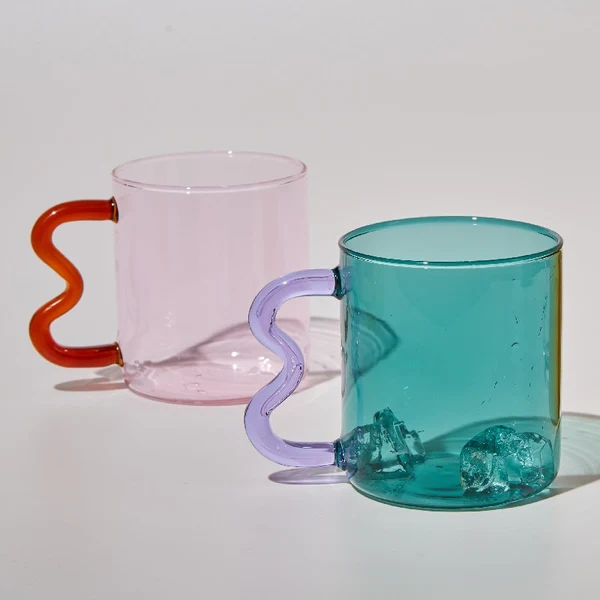 Soft Wavy Handle Glass Mug Elite