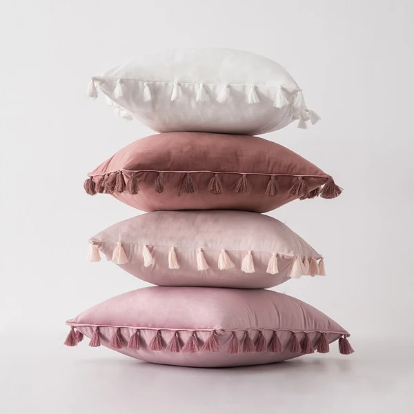Next-Generation Velvet Cushion Covers Contemporary