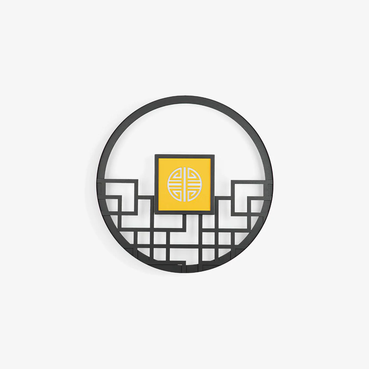 Carefully Designed Asian Style Round Garden Wall Light Pure