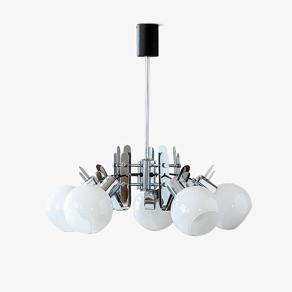 Professional Vintage Geometrical Chrome Chandelier Trendy