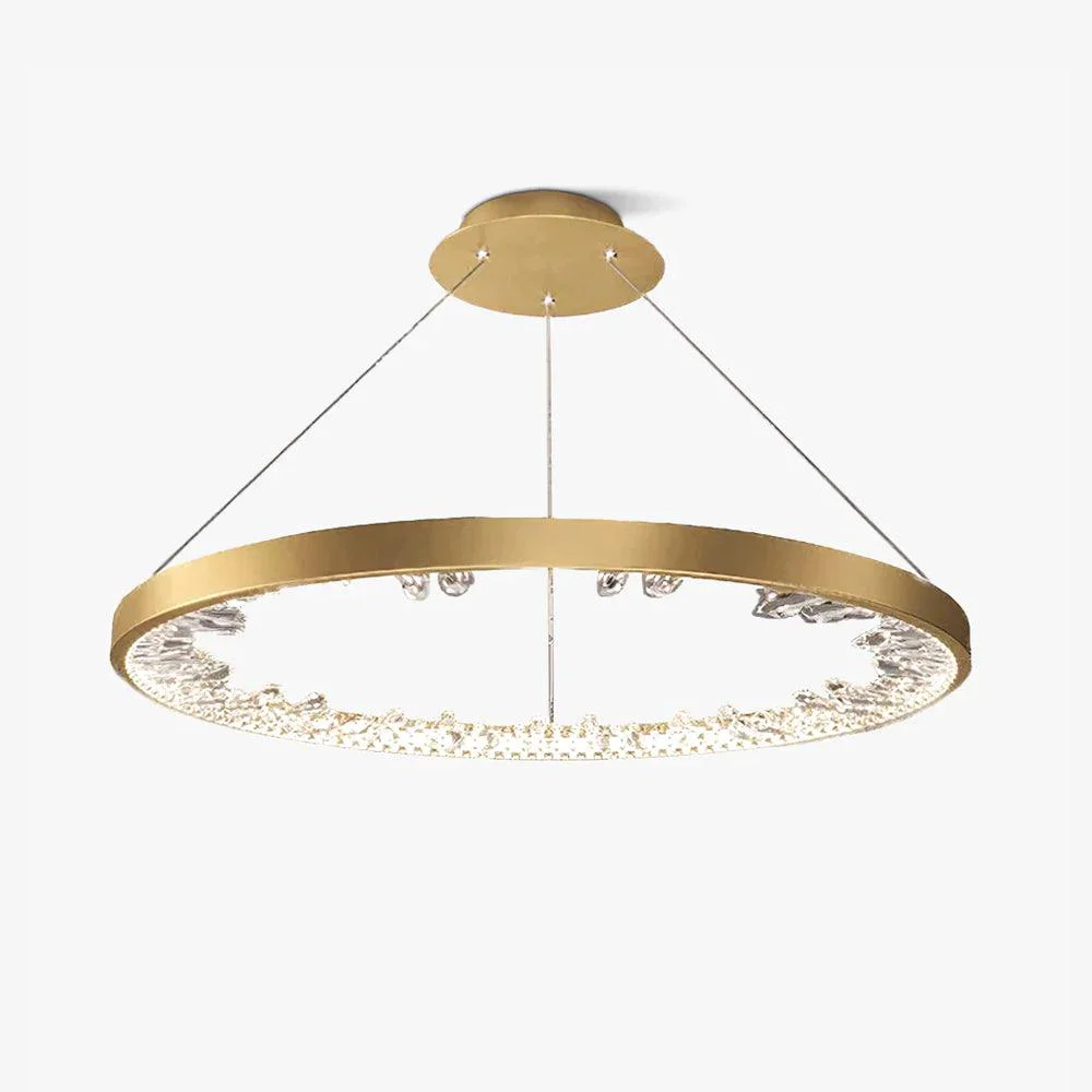 Advanced Luxury Circle Crystal Chandelier Minimalist