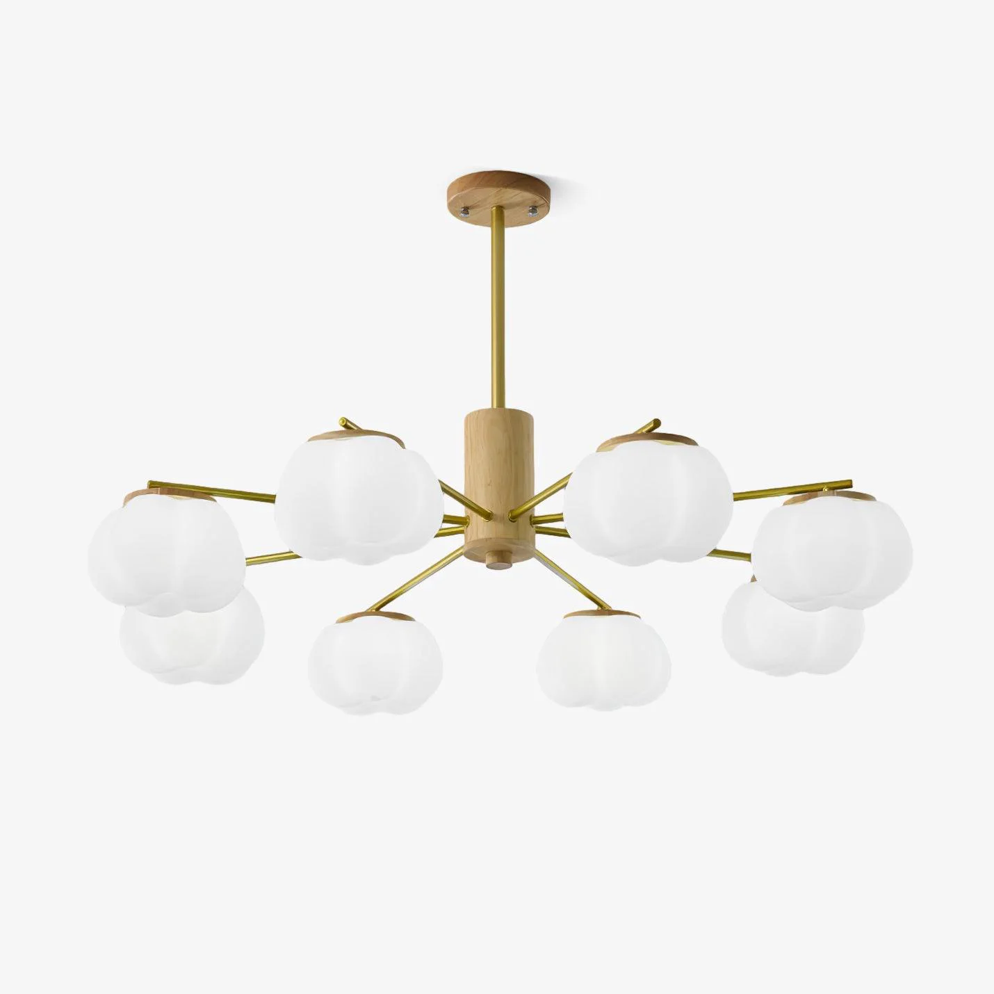 Convenient Wooden Cotton Balls Chandelier Original Design