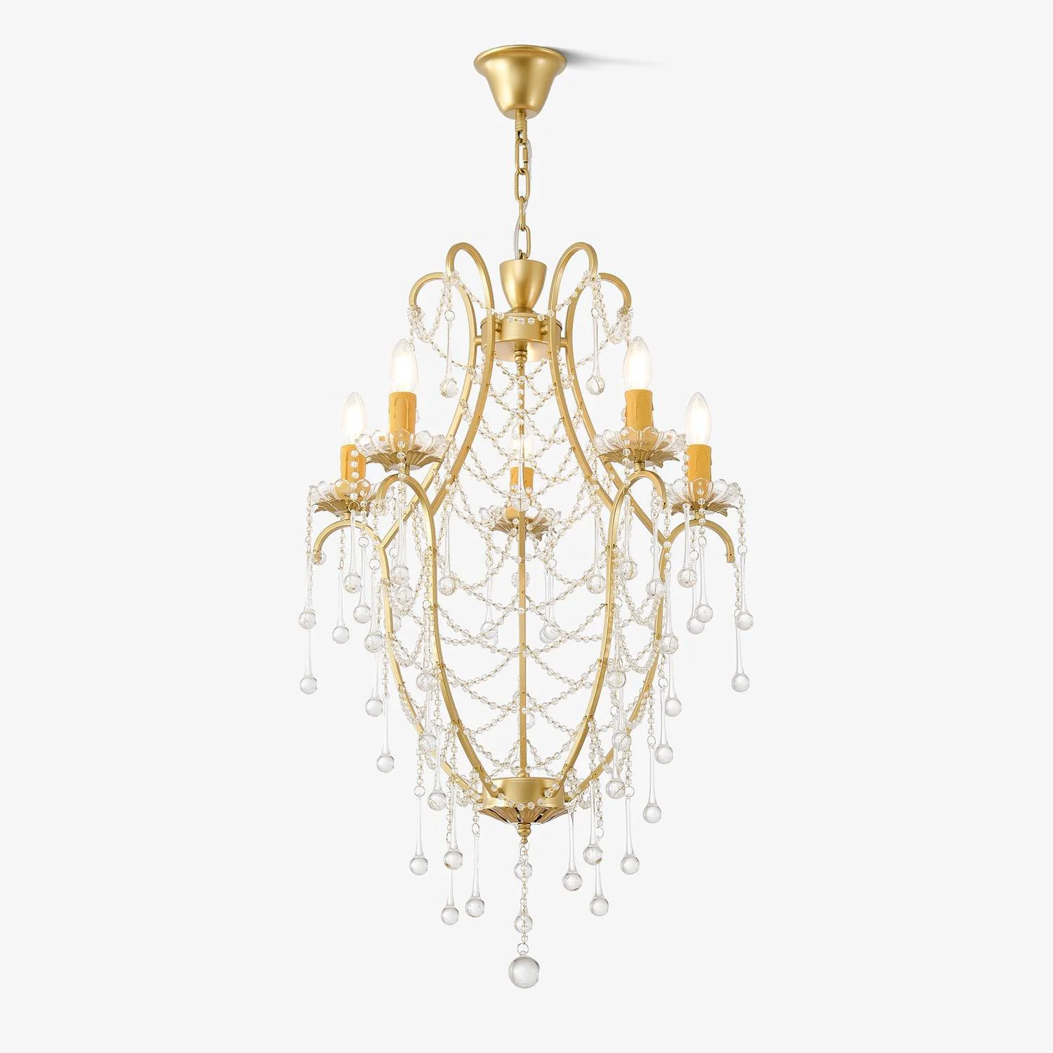 Sophisticated Crystal Birdcage Chandelier Innovative