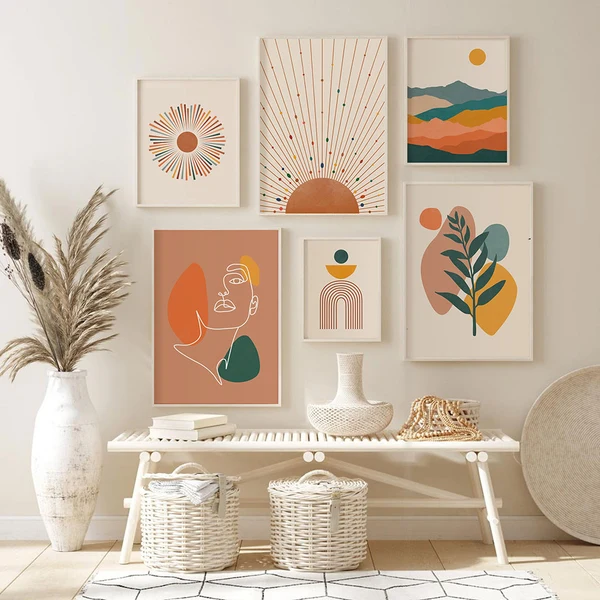 Effective Boho Abstract Canvas Wall Art High-Performance