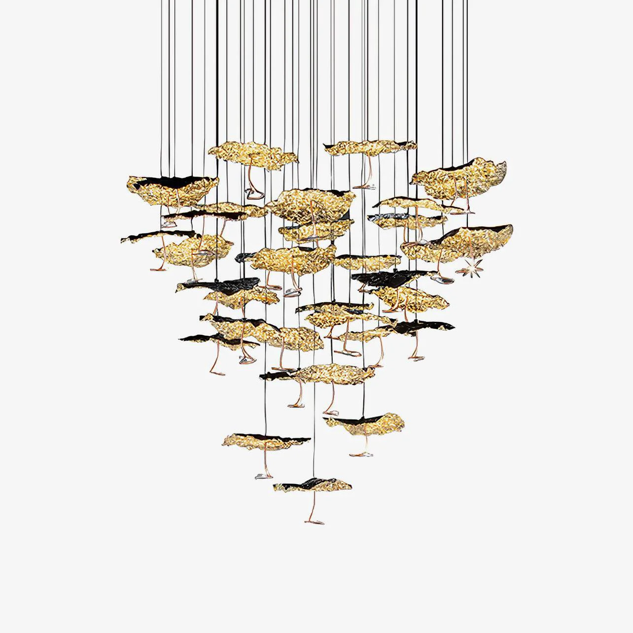 High-Performance Brass Aviary Constellation Chandelier High-End
