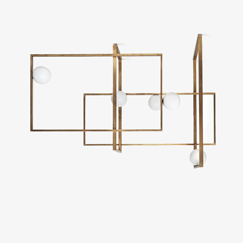 Enhanced Mondrian Glass Ceiling Light Natural