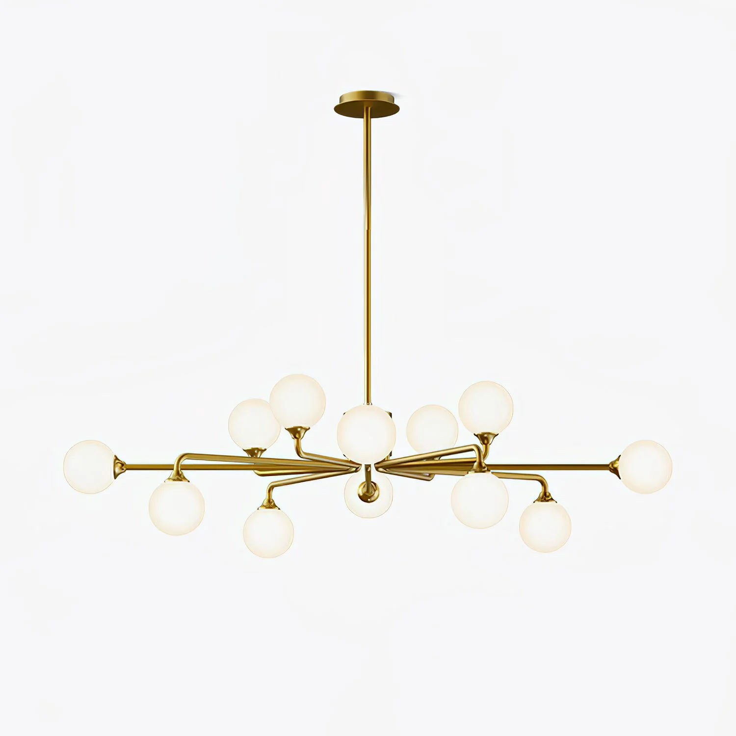 Efficient Staggered Glass Globes Chandelier High-End