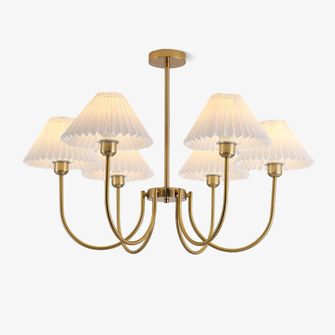 Original Lenore Pleated Chandelier Functional