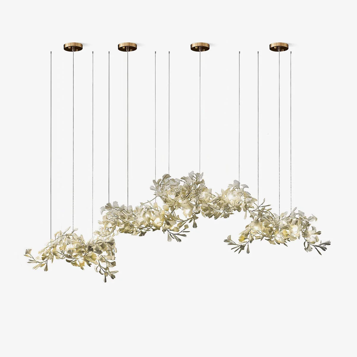 Detailed Gingko Chandelier C Minimalist